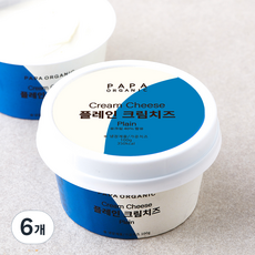 파파오가닉 플레인 크림치즈, 100g, 1개입, 6개
