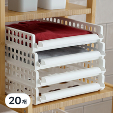 BONOHOUSE 滑動式衣物整理疊加托盤 小型, 單一顏色, 20個