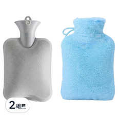 Urban Pick 溫水熱敷袋套組 藍色 1000ml, 2套