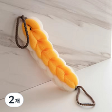 正月市集 長版身體沐浴巾, 橘色, 2個, 1入