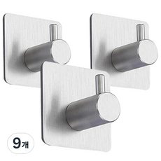 1 個黏性掛鉤, 單色, 9個