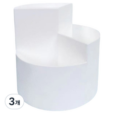 코레시스 깔끔 360도 회전형 연필꽂이 책상 오거나이저, 화이트, 3개