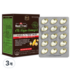 뉴네이처 리얼트루 알티지 식물성 오메가3 43.26g, 60정, 3개