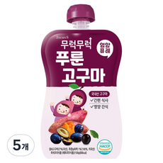 이유케어스 무럭무럭 과일퓨레, 푸룬고구마, 5개, 100g