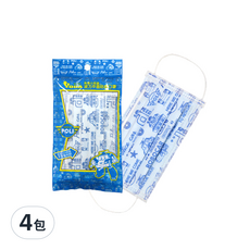 YODA 優的寶貝 救援小英雄波力平面防塵口罩 兒童款, POLI, 5片, 4包