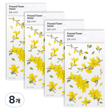 Appree 押花貼紙, 連翹, 8個