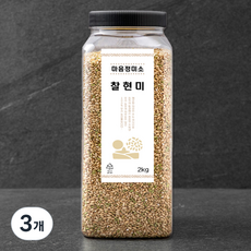 마음정미소 찰현미, 2kg, 3개