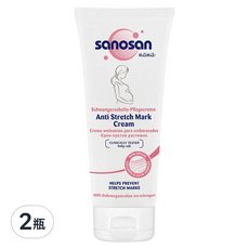 sanosan 珊諾 S孕女神膠原彈力抗紋霜, 妊娠紋護理, 臨床測試, 嬰兒安全, 200ml, 2件