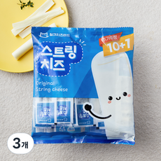 밀크치즈랜드 스트링치즈, 18g, 11개입, 3개