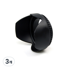 카메라 렌즈용 꽃무늬 후드 77mm, UP1004B, 3개