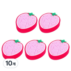 ABM 水果海綿絲瓜絡草莓, 1入, 10個