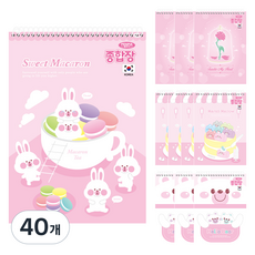 펜피아 2000 무선 여아용 종합장, 랜덤 발송, 40개