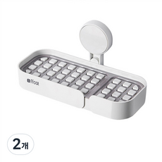 Winprice F-cat 壁掛式雙層肥皂架, 白色, 2個