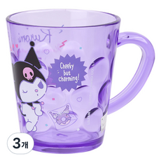 LiLFANT 三麗鷗 透明圓點漱口杯 KU8576, 酷洛米, 3個