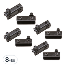 Choice五金 玻璃鉸鏈 Peoseuna套組 黑色, 8套