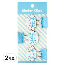 아오이마켓 산리오 시나모롤 바인더 클립, 3.5 x 3.5 x 5.5 cm, 3개입, 2세트