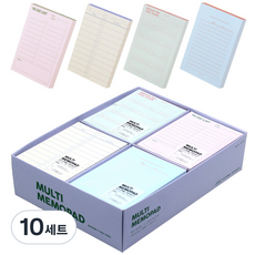 POPO FANCY 多功能便條紙4入組 92 x 125 mm, GREEN, PINK, YELLOW, BLUE, 10套, 100張