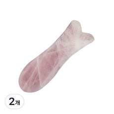 Damaedamae 玫瑰石英魚形, 單一顏色, 2個