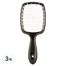딥톡 펀칭 타공 머리빗 사각 헤어 브러쉬, 3개, 화이트