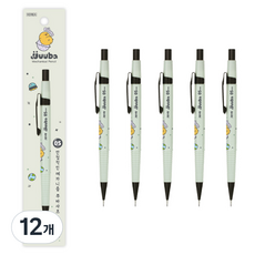 JAVAPEN JJUBA FRIENDS JJUBA EARTH 自動鉛筆 삐옹이 綠色, 0.5mm, 12個