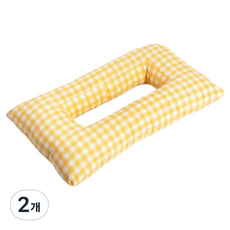 Soul Rich 無壓耳熟睡耳洞枕 高級棉質款, 2個, 黃色