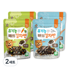우리애들밥상 유기농 해의 김자반 야채 30g x 2p + 해물 30g x 2p 세트, 야채, 해물, 2세트