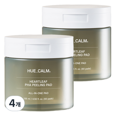 HUE CALM 魚腥草PHA角質護理爽膚棉片 135ml, 4罐, 60片