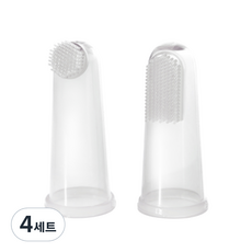 판테온 실리콘 핑거 칫솔 세트 유아구강케어, 4세트