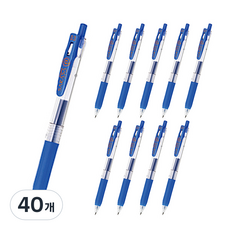 ZEBRA 斑馬牌 SARASA 按壓式鋼珠筆 0.3mm, 藍色, 40個