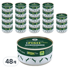 네츄럴코어 어덜트 고양이 파테 주식캔, 닭고기 + 흰 살 생선, 85g, 48개