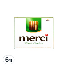 메르시 파이니스트 셀렉션 그린 초콜릿, 6개, 250g
