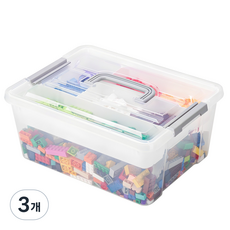 코멧 장난감 수납 정리함, 투명색, 3개