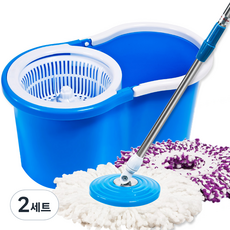 알뜨리 올인원 물걸레 청소기 스탠다드형 + 세척통 블루, 2세트