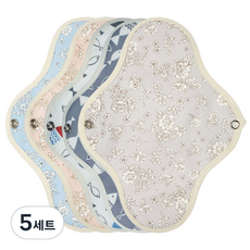 Wizley 防水純棉衛生棉 高級款 5件組, 中型, 5套