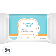 궁중비책 마일드 선 클렌징 티슈, 30매입, 5개