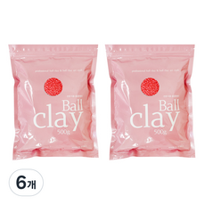 전문가용 볼클레이 500g, 6개, 빨강