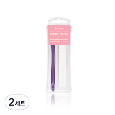 donawa 角質凝膠塑膠推棒 220grit + 補充墊 50p + 收納盒, 隨機出貨, 2套