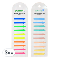 Someit 長版索引螢光標籤 2款組合 螢光 + 粉彩, 3套