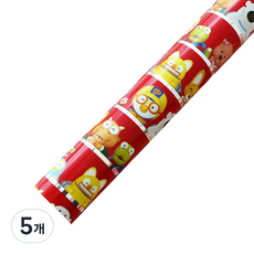 뽀로로 증착롤 포장지 대, 레드, 5개