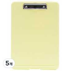 Bright Lab A4 直式板夾文件盒, 黃色, 5個