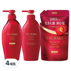 TSUBAKI 思波綺 頂級保濕修護洗護3件組, 4套