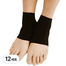 LI&BER 後腳跟保護墊 雙腳適用 黑色, 2入, 12套