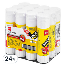 deLi 得力 黏性固體膠棒 中型 E7102, 24個, 單一顏色