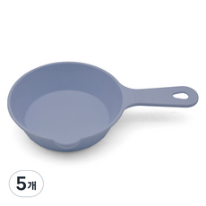리빙메이트 유아용 PP 파스텔 손잡이 앞접시, 블루, 5개
