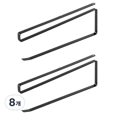 viror 免鑽孔廚房層架廚房紙巾架, 8個, 黑色