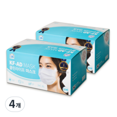 클린라이프 비말 차단용 마스크 대형 KF AD, 50개입, 4개, 화이트