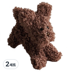 yarna DIY 패키지 모루 강아지 놀아줘멍 인형 만들기 1마리 + QR 동영상 세트, 17 초코브라운, 2세트