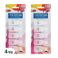 에이부 스마트 쏙오프 네일 클립, 반투명, 4개
