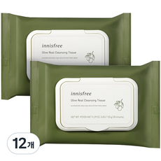 이니스프리 올리브 클렌징 티슈, 30매입, 12개