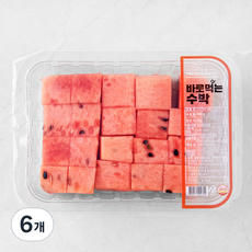 바로먹는 수박, 800g, 6개